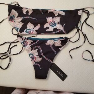 Tavik Black and White Floral Bikini